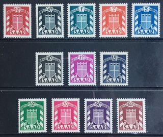 Germany 1949 Saar Coat Of Arms Official Issues Mnh