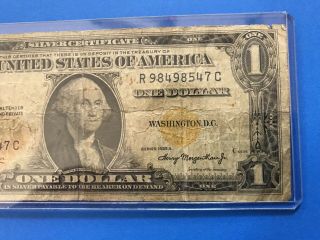 1935 - A One Dollar $1 Yellow Seal Silver Certificate North Africa 3