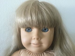 Pleasant Company Doll 18 " American Girl Blonde Blue Eyes Made In Germany Tag Tlc