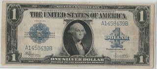 Large 1923 $1 Dollar Bill Silver Certificate " Horse - Blanket " Note Fr 237 F - Vf