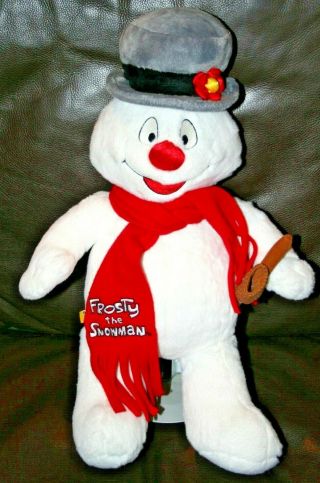 Frosty The Snowman Build A Bear Plush W/ Hat Scarf Pipe - Cheeks Light Up Sound
