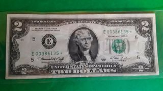 1976 $2 Dollar Bill,  Richmond Star Note F - 1935e