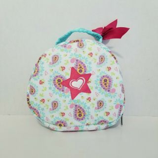 Bitty Baby Paisley Travel Case Diaper Bag Accessory Aqua Pink Star 2016 Read