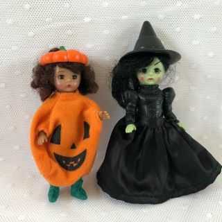 Mcdonalds Alexander Collectible Halloween Dolls Witch And Pumpkin