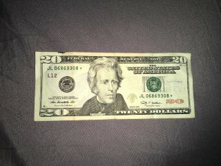 2009 $20 Dollar Star Note Bill