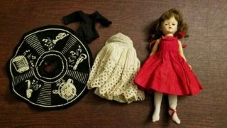 Vogue Jill 1957 Doll Record Hop And Red Tafetta Party Dress W/slip,  Extra Dress