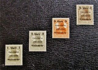 Nystamps German Marienwerder Stamp 32 - 35 Og H $53 Signed