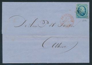 Netherlands 1864,  Mi.  4 On Cover,  Single Franked On Local Post Cover |a18936