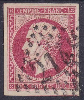 France 1853 - 60 Napoleone Iii 80c Vf / T24654