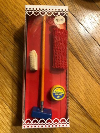 Bodo Hennig Miniature Cleaning Items Made In Germany Item Push Broom 7534