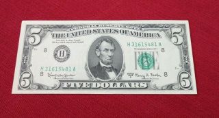 1963 Series A 5 Dollar Bill Crisp Uncirculated