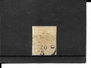 Austria - Lombardy - Venetia Coat Of Arms Stamp 1 (scott) Canc.  Cat Value $200