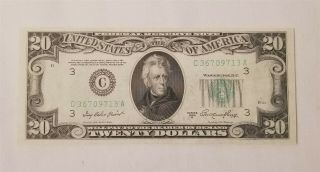 West Point Coins 1950A $20 Federal Reserve Note ' C ' Philadelphia Choice BU 2