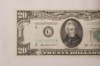 West Point Coins 1950A $20 Federal Reserve Note ' C ' Philadelphia Choice BU 3