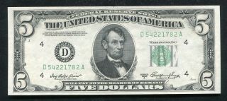 1950 - A $5 Five Dollars Frn Federal Reserve Note Cleveland,  Oh Gem Uncirculated