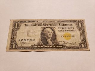 1935 A Yellow Seal Silver Certificate North Africa Note Wwii