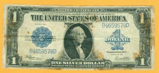 7 Digit Serial Number 1923 $1 Dollar Silver Certificate Fr 237 Speelman White
