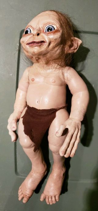 Ooak Gollum Doll From " Lord Of The Rings " Series By Artist Terry Cruikshank