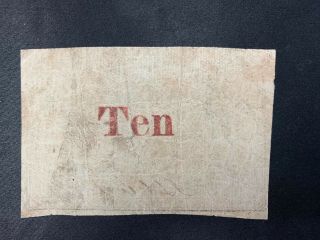 The Bank Of The State Of South Carolina 1862 - Ten Cents Bank Note 2