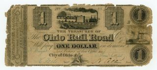 1840 $1 The Treasurer Of The Ohio Rail Road Co.  - Ohio Note