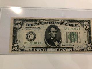 1934 - A $5 Frn Philadelphia Fr.  1957 - C