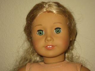 American Girl Doll 18 Inch Caroline Abbott Retired Green Eyes Blond Curly Hair