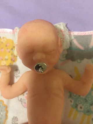 Full Body Solid Silicone Baby Girl (6”micro Preemie)