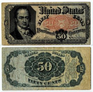 1875 50c Fractional Currency Very Fine