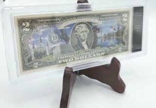 Bradford Exchange 2 Dollar Bill Louisiana Statehood Note Colorized Uncirculated