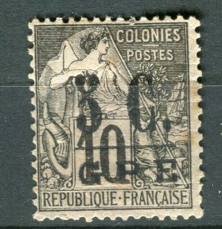 French Colonies; Guadeloupe 1889 Classic Surcharged Issue Hinged 5c.