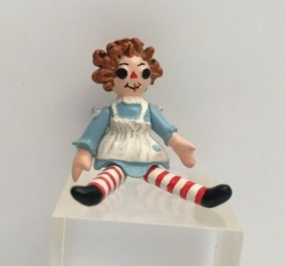 Raggedy Ann Rag Doll Hand Painted Metal Dolls House Miniature Dollhouse Toy