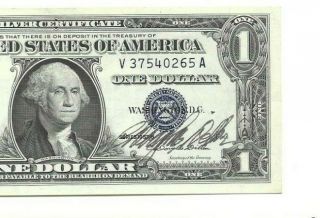 $1 " Autograph " (douglas Dillon) 1957 " Crispy $1 " Autograph " Crispy
