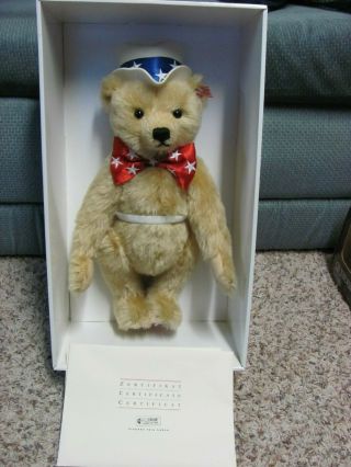 Steiff First American Teddy Bear 15 " Jointed Growler Blond No.  06567 Limited