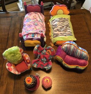 Groovy Girls 7pc.  2 Beds,  2 Chairs,  1 Couch And 2 Lamps