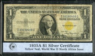 Us Paper Money 1935a $1 Silver Certificate Note Yellow Seal