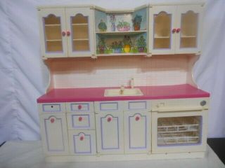 Barbie Sized Kitchen Littles Deluxe Cupboard Sink Dishwasher
