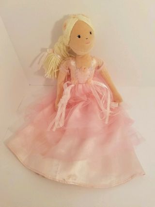 Target Play Wonder Princess Ballerina 18 " Plush Blonde Doll Pink Gold Gown