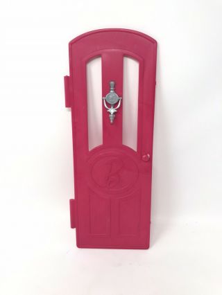 2015 Barbie Dream House Replacement Part Pink Front Door With Gray Knocker