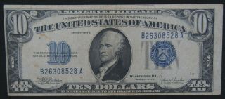 1934 - C $10 Silver Certificate Vf Very Fine B26308528a