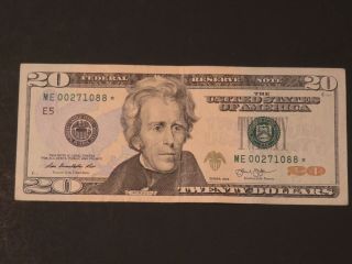 $20 Dollar Bill Star Note Low Serial Number 2013