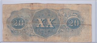 December 2 1862 Richmond VA CSA Confederate Twenty Dollars $20 Note | Cs - 51 2