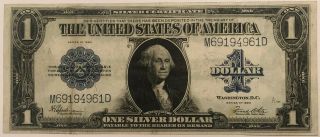1923 $1 Horse Blanket Silver Certificate Speelman/white