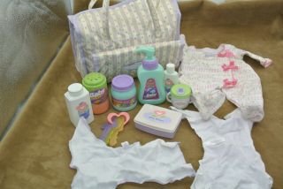 Euc Bitty Baby Diaper Changing Bag Matt And Accessory Set American Girl Doll