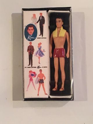 Mattel Barbie 40th Anniversary Authentic Re - Creation Miniature Ken Doll & Box