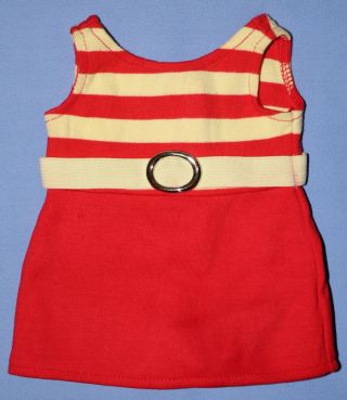 American Girl Doll Kit Swimsuit From 1934 Swimsuit Set Red & Yellow Skirted