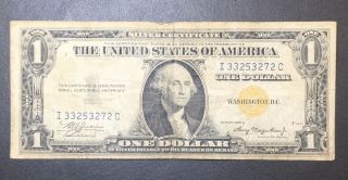 1935 - A One Dollar $1 Yellow Seal Silver Certificate North Africa - Circulated