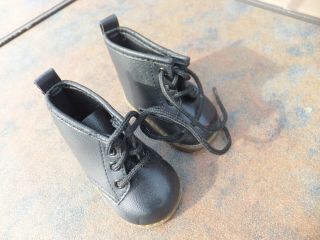 Pleasant Company American Girl Doll Black Lace - Up Boots Shoes