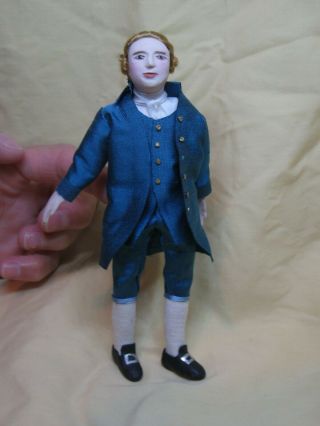 Dollhouse Miniatures,  Doll,  Male,  Colonial Style,  1/12th Scale