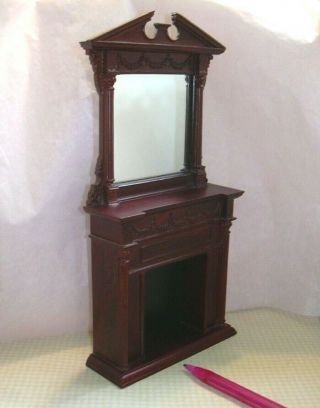 Miniature Gorgeous Bespaq Fireplace W/mirror,  Perfect Condition: Dollhouse 1:12