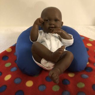 African American Full Body Vinyl Life Like Baby Boy Doll Bathable 16 Inches